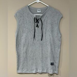 🌹🌹🌹NWOT Man’s Grey Soft Stretchy Polyester Sleeveless Top, Size L